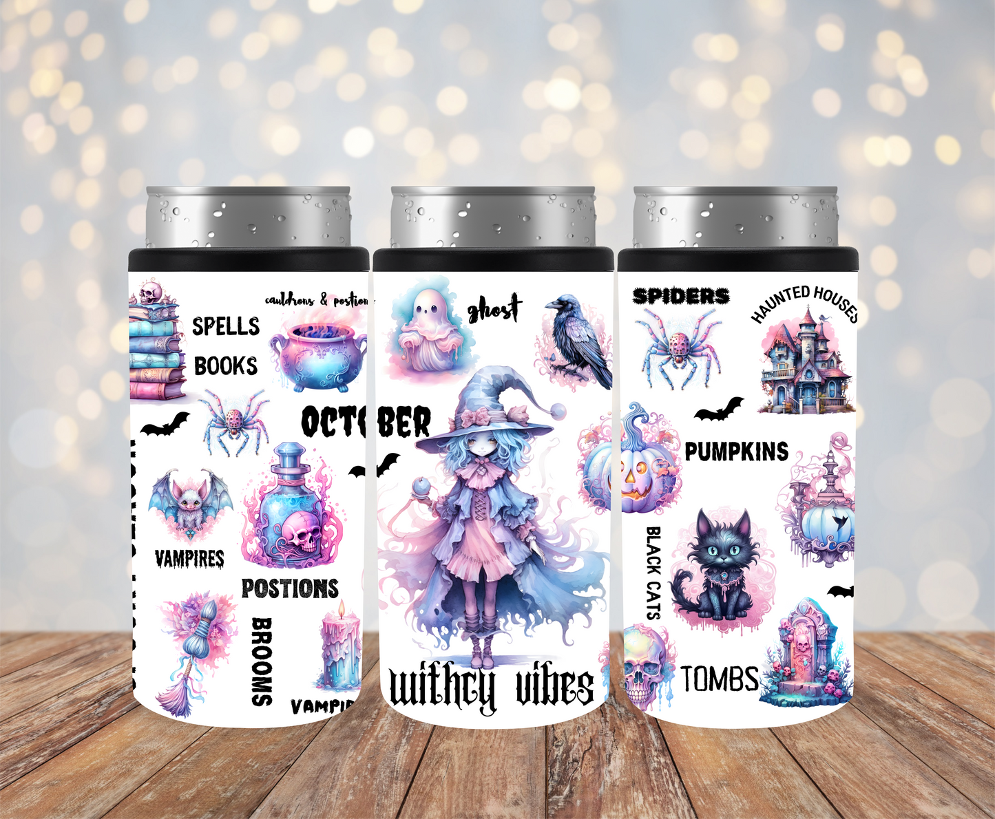 Pastel Halloween 12oz Can Cooler