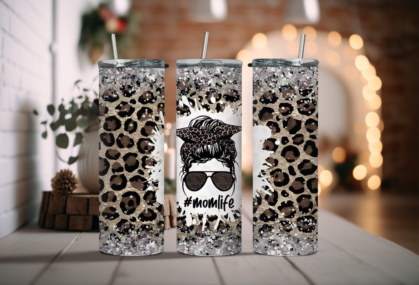 Leopard Print Mom Life 20oz