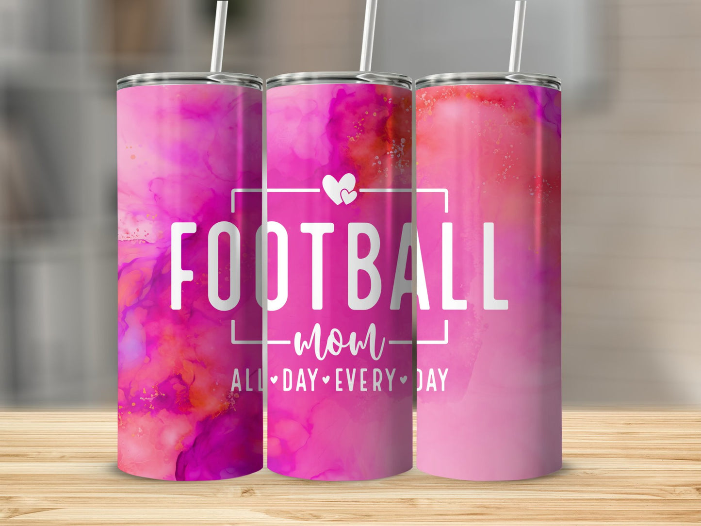 Pink Football Mom 20oz