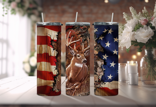 American Flag Buck 20oz