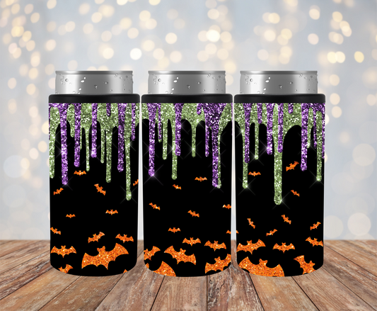 Glitter Bat 12oz Can Cooler